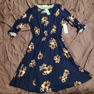 French Grey floral dress